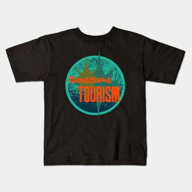 Conscious Tourism Kids T-Shirt by Moxi On The Beam